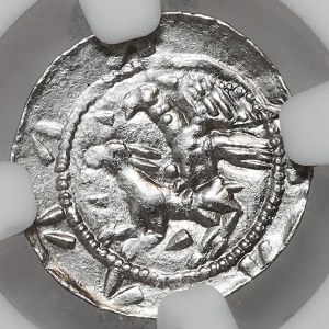 Władysław II Wygnaniec, denar (1138-1146), orzeł i zając