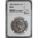 Gran Bretagna, Vittoria, 1/2 corona (mezza corona) 1846, Londra