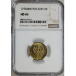 2 Gold 1978, mit Münzzeichen