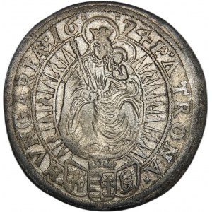 Węgry, Leopold I, 15 krajcarów 1674, Bratysława