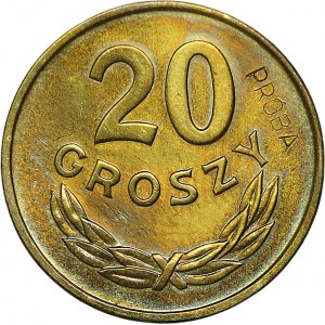 SAMPLE of brass, 20 pennies 1949