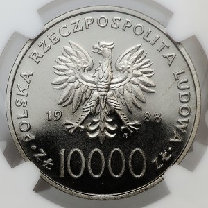 NICHOLS-MUSTER, 10000 Gold 1988, Johannes Paul II, dünnes Kreuz