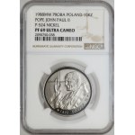 NICHOLS-MUSTER, 10000 Gold 1988, Johannes Paul II, dünnes Kreuz