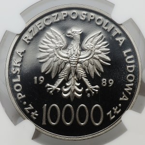 SAMPLE NIKIEL, 10000 gold 1989, John Paul II, checkered