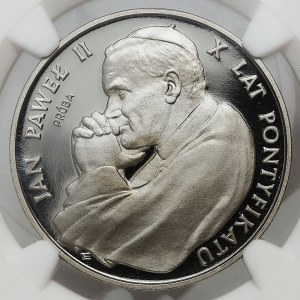SAMPLE NIKIEL, 10000 gold 1988, John Paul II, X Years of the Pontificate