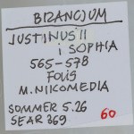 Bizancjum, Justyn II i Zofia 565-578, folis