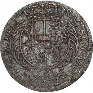 August III Sas, trojak 1754, EC, Leipzig