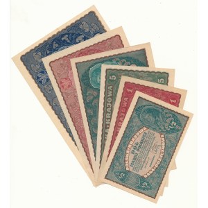 Set of Polish marks 1919-1920, 6 banknotes