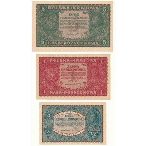 Set of Polish marks 1919-1920, 6 banknotes