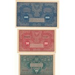 Set of Polish marks 1919-1920, 6 banknotes