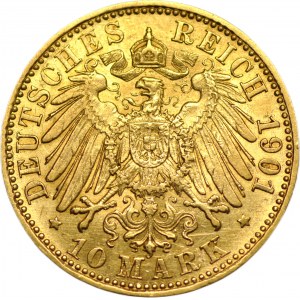 Deutschland, Friedrich Franz IV., 10 Mark 1901 A, Berlin