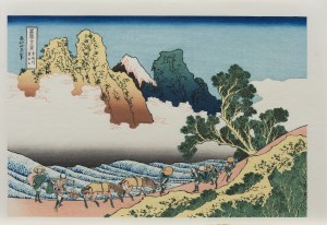 Katsushika Hokusai (1760-1849), wyd. Yuyudo, Fuji widziana z rzeki Minobu, okres Showa (między 1960 a 1972 r.)