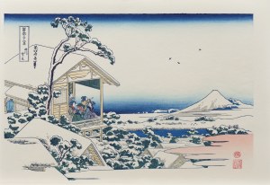 Katsushika Hokusai (1760-1849), wyd. Yuyudo, Śnieżny poranek w Koishikawa, okres Showa (między 1960 a 1972 r.)