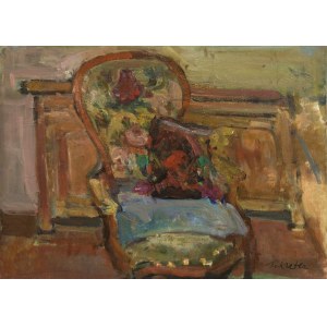Sigmund Schreter (1886-1977), Fleurs sur une chaise