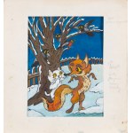 Julitta Karwowska-Wnuczak (b. 1935), Filemon, Bonifacy and Puppy, book illustration Foxy Tricks.