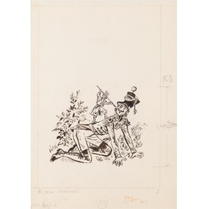 Jan Marcin Szancer (1902 Cracovie - 1973 Varsovie), Psi pazur, illustration, 1975