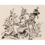 Jan Marcin Szancer (1902 Cracovie - 1973 Varsovie), Psi pazur, illustration, 1975