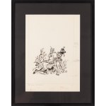 Jan Marcin Szancer (1902 Cracovie - 1973 Varsovie), Psi pazur, illustration, 1975