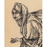 Wiesław Majchrzak (1929 Łódź - 2011 Warszawa), Czarownica z nad Bełdan, ilustracja, 1968