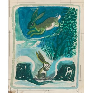 Mieczysław Piotrowski (1910 Ľvov - 1977 Varšava), Zajace, ilustrácie