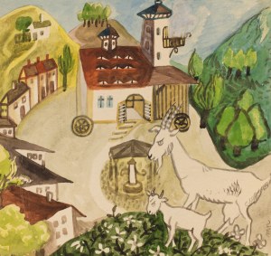 Mieczysław Piotrowski (1910 Lwów - 1977 Warszawa), Kozica i małe, ilustracja