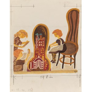 Mieczysław Piotrowski (1910 Lviv - 1977 Varsovie), Château, illustration