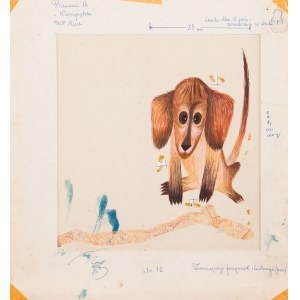 Mirosław Pokora (1933 Warsaw - 2006 Warsaw), Wiercipiętek, book illustration, 1969
