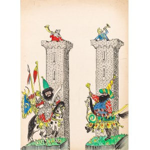 Antoni Uniechowski (1903 Vilnius - 1976 Varšava), Príbeh o Lajkonikovi, návrh obálky, 1961