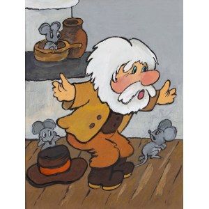 Julitta Karwowska-Wnuczak (b. 1935), Philemon, Boniface and Puppy, book illustration, p. 54.