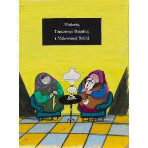 Olga Siemaszkowa (1914 Kraków - 2000 Warsaw), The Story of the Turned Grandfather and the Painted Grandmother, book cover, 1958