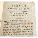ZASADY WYMOWY ŚWIĘTEY 1819
