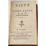 KRASICKI - LISTY I PISMA RÓŻNE X. B. W. Warszawa 1788. O związkach rolnictwa i inne.