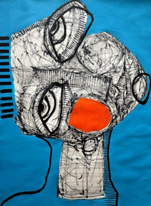 Ewelina LOCHMAN (ur. 1978), Portret niebieski, 2022