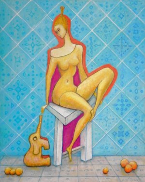 Bohdan Wincenty ŁOBODA (ur. 1952), Elephant - yellow, 2022