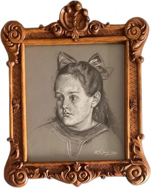Maurycy Trębacz (1861 - 1941), Portret dziewczynki, 1927