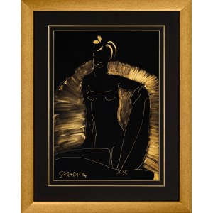 Joanna Sarapata, Ballerina con fiocco in testa (oro), 2025