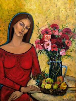 Krystyna Ruminkiewicz, Taka jedna z martwą naturą od Suzanne Valadon z cyklu Dialog z Mistrzami,, 2024