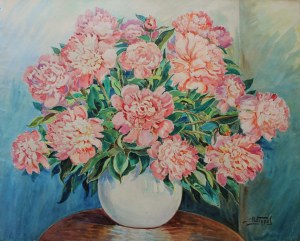 Antoni Wippel, Peonie w wazonie