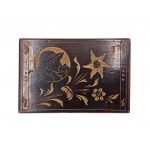 A cassette with a highlander and edelweiss motif,