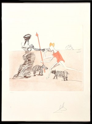 Salvador Dalí (1904 Figueras, Hiszpania - 1989 Figueras, Hiszpania), Z cyklu: Historia Don Kichota z La Manchy, 1980