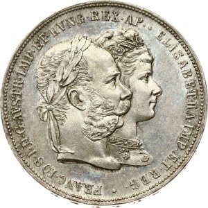 Austria 2 Gulden 1879 Silver Wedding