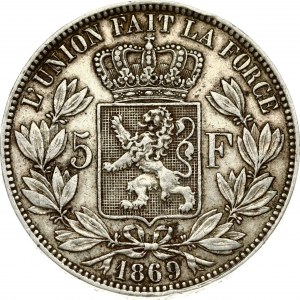 Belgium 5 Francs 1869