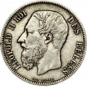 Belgium 5 Francs 1870