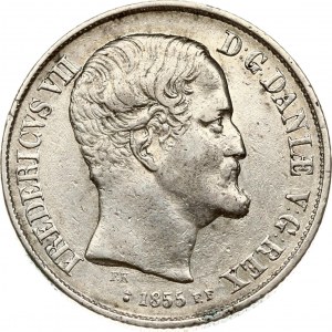 Denmark 1 Rigsdaler 1855 FF