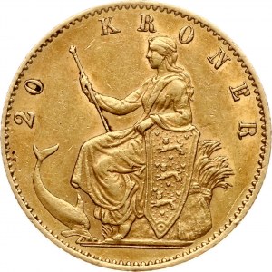 Denmark 20 Kroner 1890 CS