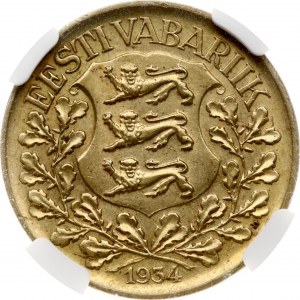 Estonia 1 Kroon 1934 NGC MS 63