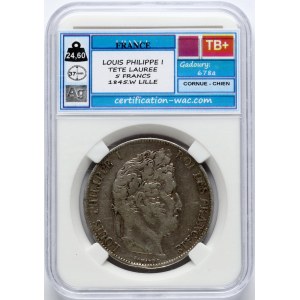 Francja 5 franków 1845 W PCCB TB+