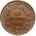 France 10 Centimes 1848 PIEFORT NGC MS 65 BN CHIRICO COLLECTION