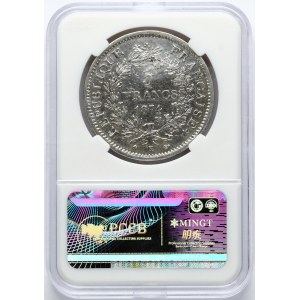 France 5 Francs 1874 K PCCB TTB