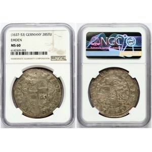 Germany Emden 28 Stüber (1637-1653) NGC MS 60